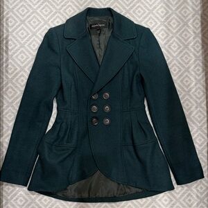 Nanette Lepore Women's Teal Double-Breasted Blazer